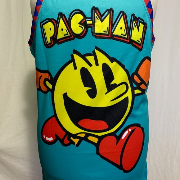 Headgear Classics Basketball Jersey Pac-Man 1980 Puck Man Blue Mens 2XL XXL - Picture 7 of 8